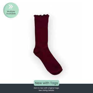 Ruffled Luster Socks - Sangria - 1 Pair